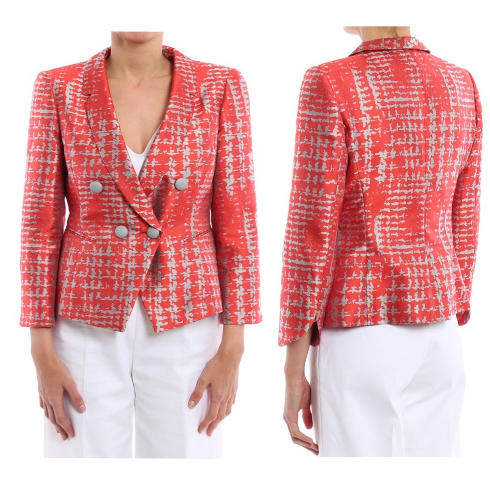 ARMANI COLLEZIONI Silk Blend Jacquard Blazer